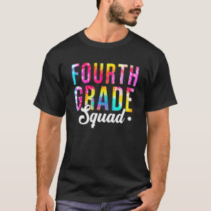 Fourth Grade Squad Tie Dye 4th Grade Teacher Back  T-Shirt