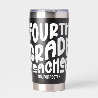 Fourth Grade Teacher Minimalist Insulated Tumbler