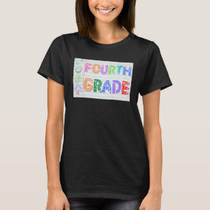 Fourth Grade Team Cute Doodle School Kids Teacher T-Shirt