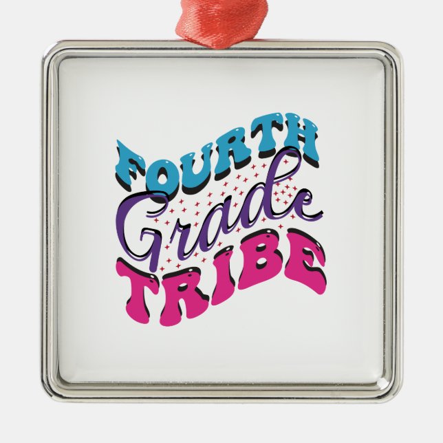 Fourth Grade Tribe Metal Ornament (Front)