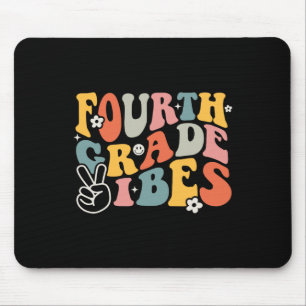 Fourth Grade Vibes - 4th Grade Team Retro 1st Day  Mouse Pad