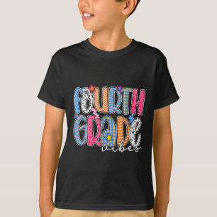 Fourth Grade Vibes 4th Grade Team Retro Back To Sc T-Shirt