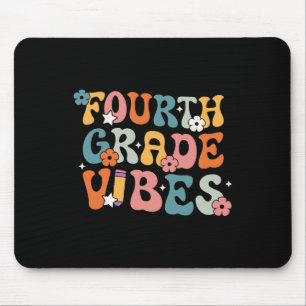 Fourth Grade Vibes Byck To School Retro 4th Grade Mouse Pad