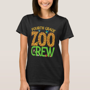 Fourth Grade Zoo Crew Back To School Wild Animal S T-Shirt