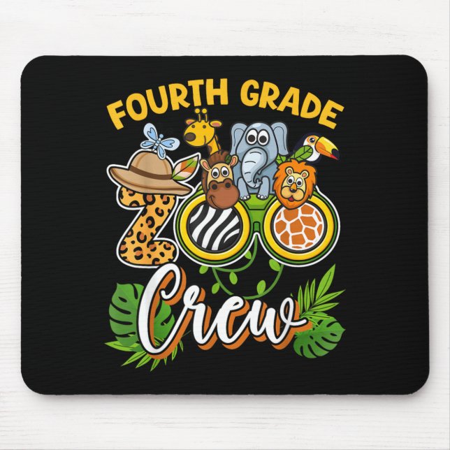 Fourth Grade Zoo Field Trip Squad Matching Mouse Pad (Front)