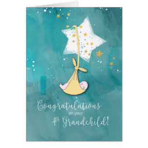 Fourth Grandchild Congratulations, Baby in Stars