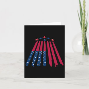 Fourth July 4th Independence Day American Flag Fly Card