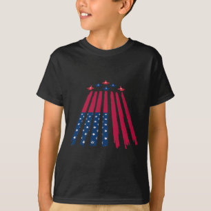 Fourth July 4th Independence Day American Flag Fly T-Shirt