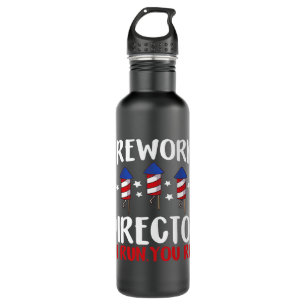 Fourth of July 4th July Fireworks Boom Fireworks 710 Ml Water Bottle