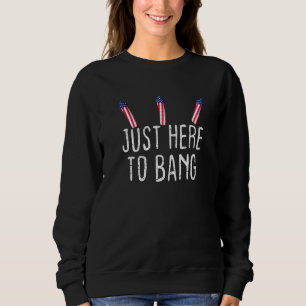 Fourth Of July 4th Of July Im Just Here To Bang 10 Sweatshirt