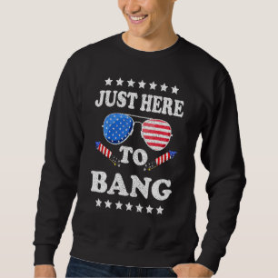 Fourth Of July 4th Of July Im Just Here To Bang _7 Sweatshirt