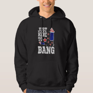 Fourth Of July  4th Of July I'm Just Here To Bang Hoodie