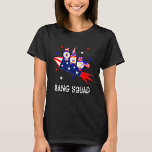 Fourth Of July 4th Of July Im Just Here To Bang Sq T-Shirt