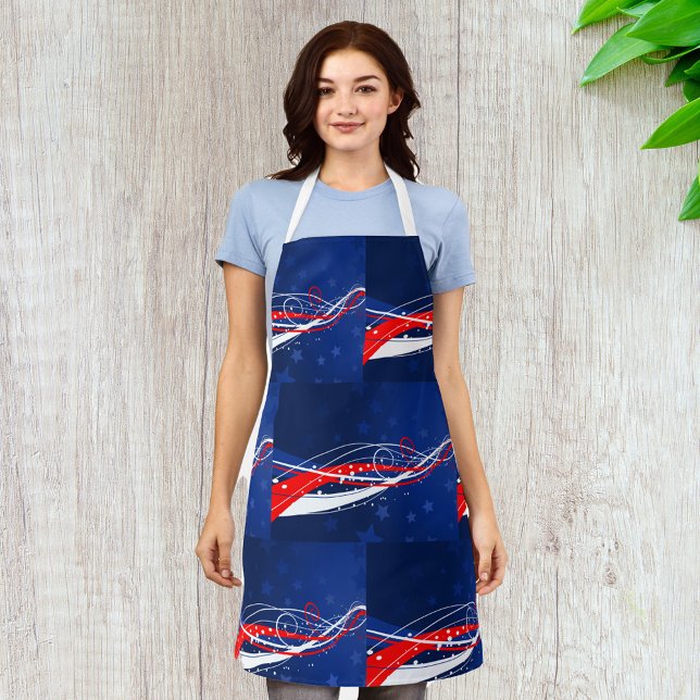 Fourth Of July Abstract Apron (Creator Uploaded)