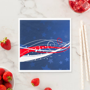 Fourth Of July Abstract Napkin