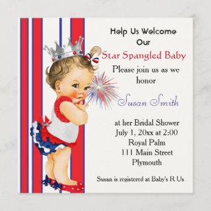 Fourth of July Baby Shower Invitation