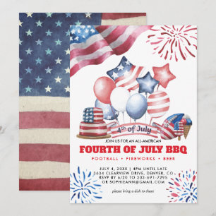Fourth of July BBQ Invitation