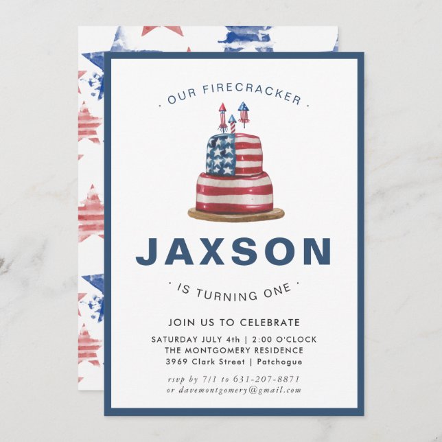 Fourth of July | Birthday Party Invitation (Front/Back)