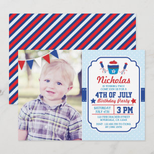 Fourth Of July Birthday Party Invitation