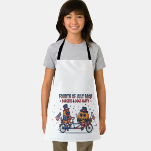 Fourth of July Burgers & Dogs Party Apron