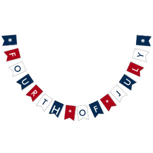 Fourth Of July Celebration any Colour any Text Bunting Flags
