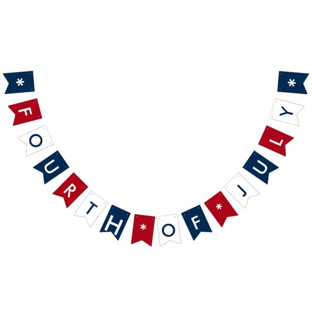 Fourth Of July Celebration any Colour any Text Bunting Flags (All)