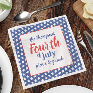 Fourth of July Cute Summer Custom Napkin