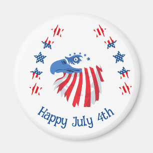 Fourth of July Eagle and mini American flags Magnet