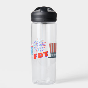 Fourth of July FDT Foxtrot Delta Tango Water Bottle