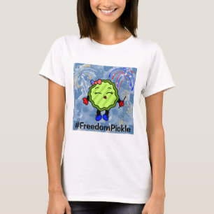 Fourth of July Firework Holiday Freedom Pickle   T-Shirt