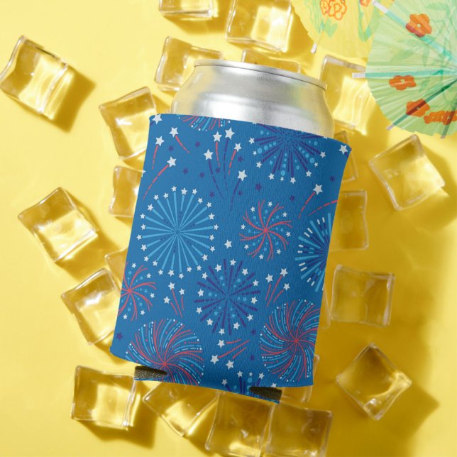 Fourth of July Fireworks  Can Cooler (In Situ Summer)