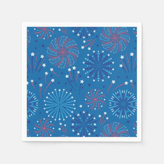 Fourth of July Fireworks  Napkin (Front)