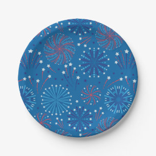 Fourth of July Fireworks  Paper Plate