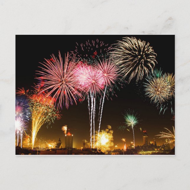 Fourth of July Fireworks Postcard (Front)