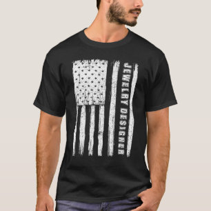 Fourth of July for Men American Flag jewelry desi T-Shirt