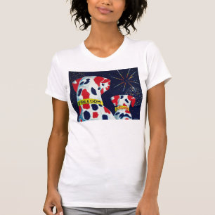 Fourth of July Freedom & Liberty Dalmatians T-Shirt