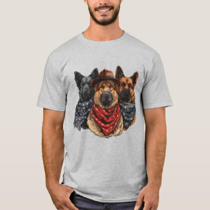 Fourth Of July German Shepherd Dogs T-Shirt