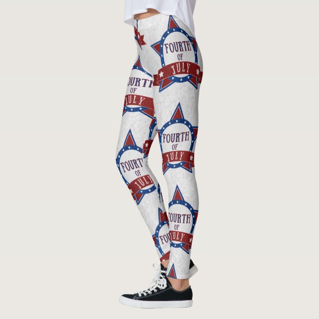 Fourth Of July Glitter Leggings (Left)