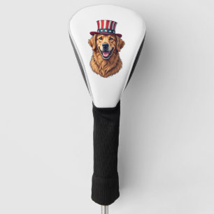 Fourth of July Golden Retriever Vintage Shirt 4 Golf Head Cover