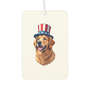 Fourth of July Golden Retriever Vintage Shirt Air Freshener