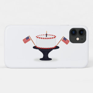 Fourth of July Holiday Birthday Cake iPhone 11 Case