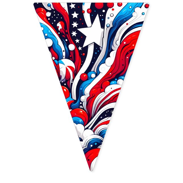 Fourth of July | Independence Day Patriotic  Bunting Flags (First Flag)