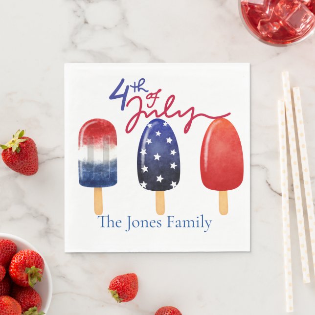 Fourth of July - July 4th Chill with Us  Napkin (Insitu)