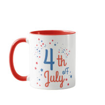 Fourth of July July 4th Mug Customized name