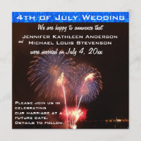 Fourth of July Marriage Announcement