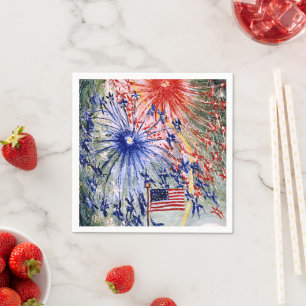 Fourth of July, Number 1, fine art painting Napkin