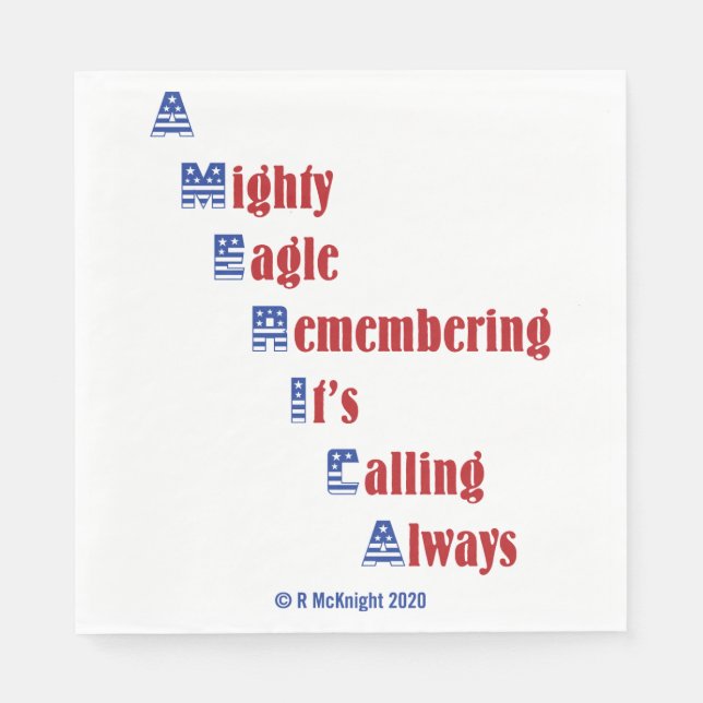 fourth of july paper napkins  (Front)