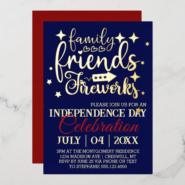 Fourth of July Party Stars (Front/Back)