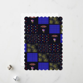 Fourth of July Patchwork Pattern - July 4th Holiday Card