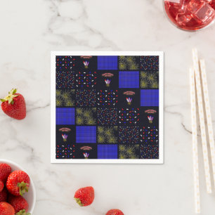 Fourth of July Patchwork Pattern - July 4th Napkin